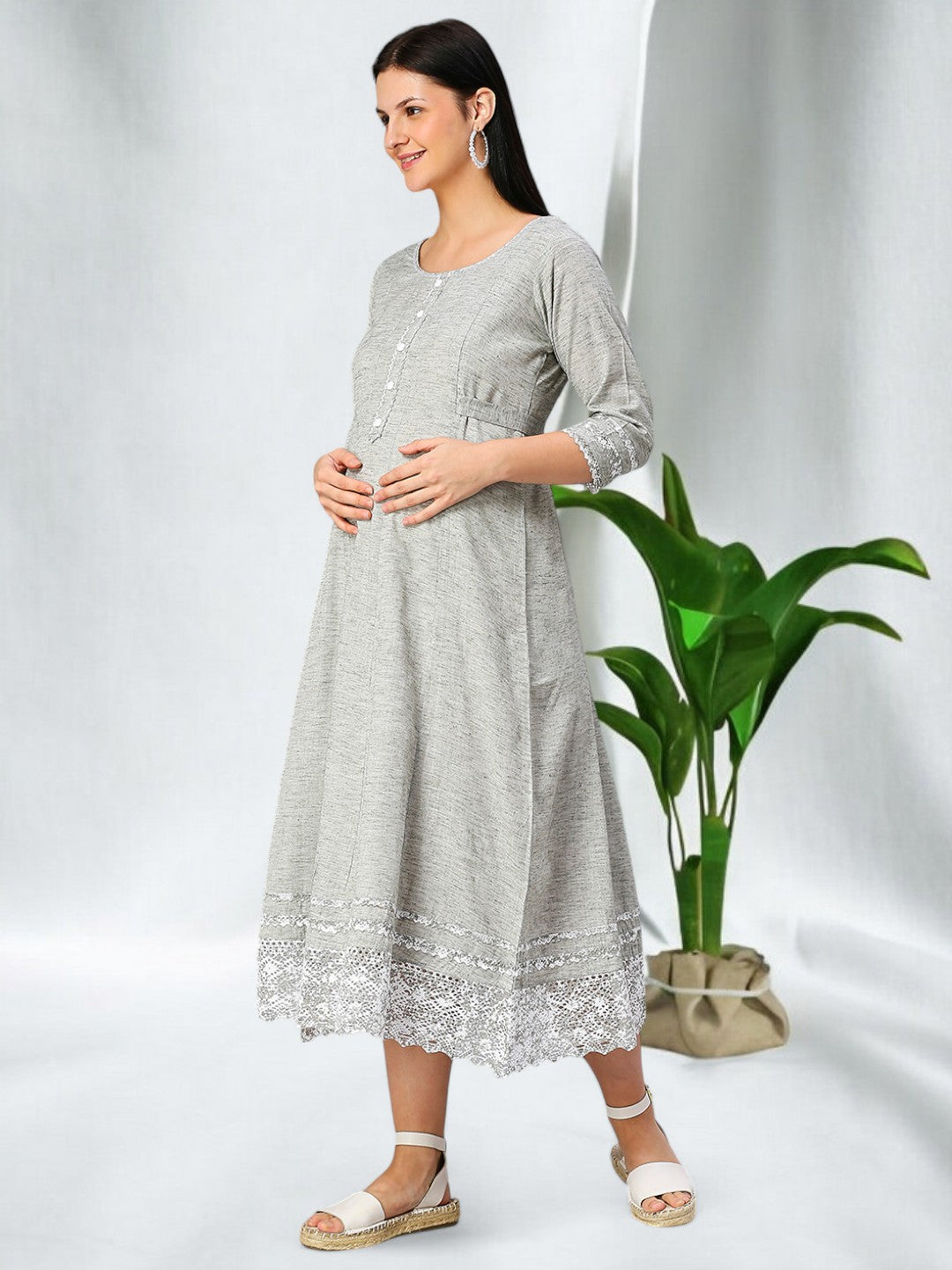 FASHIONABLE PREGNANCY ANARKALI KURTA FOR MOTHER