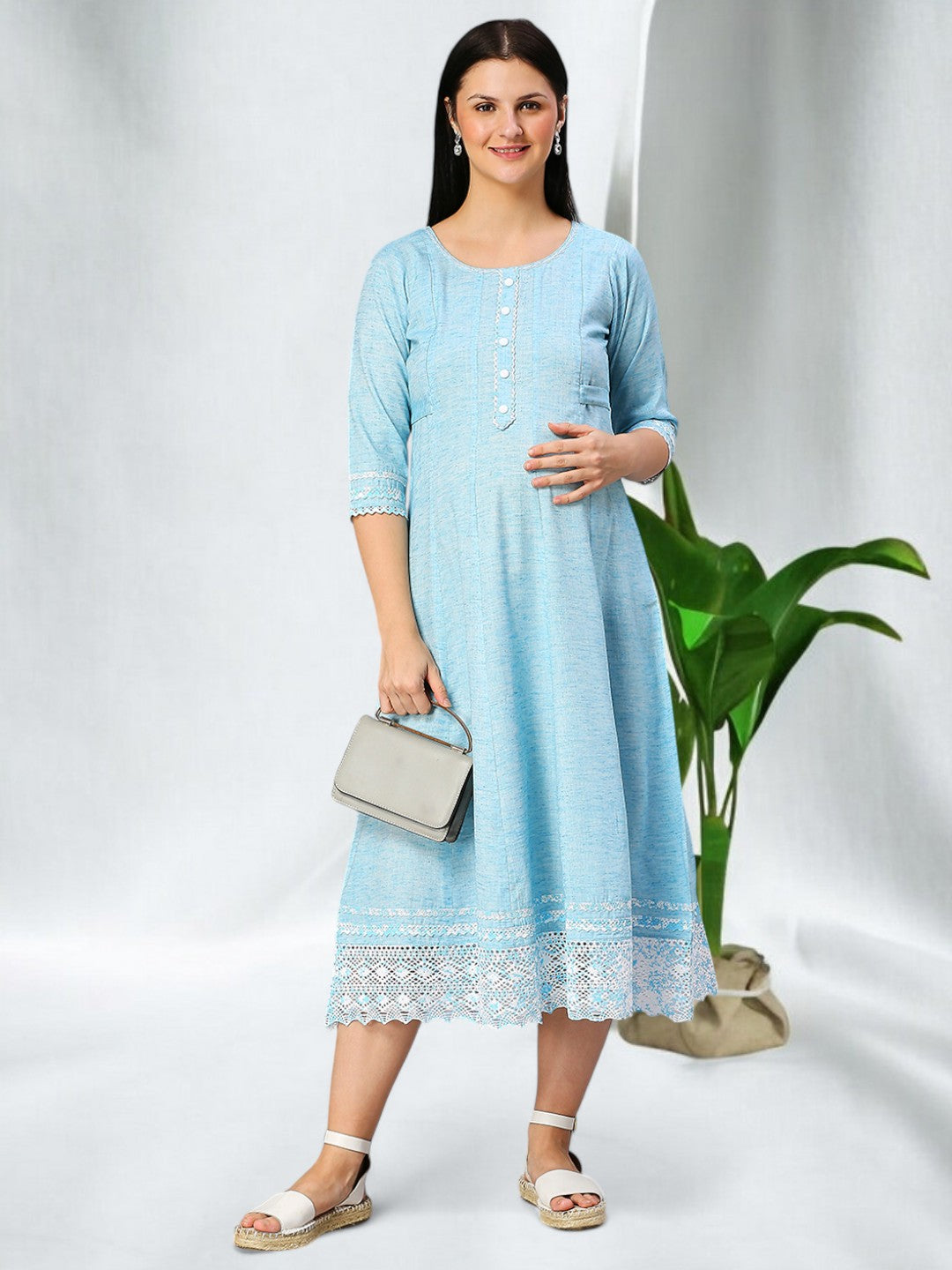 FASHIONABLE NURSING ANARKALI KURTA FOR MOTHER