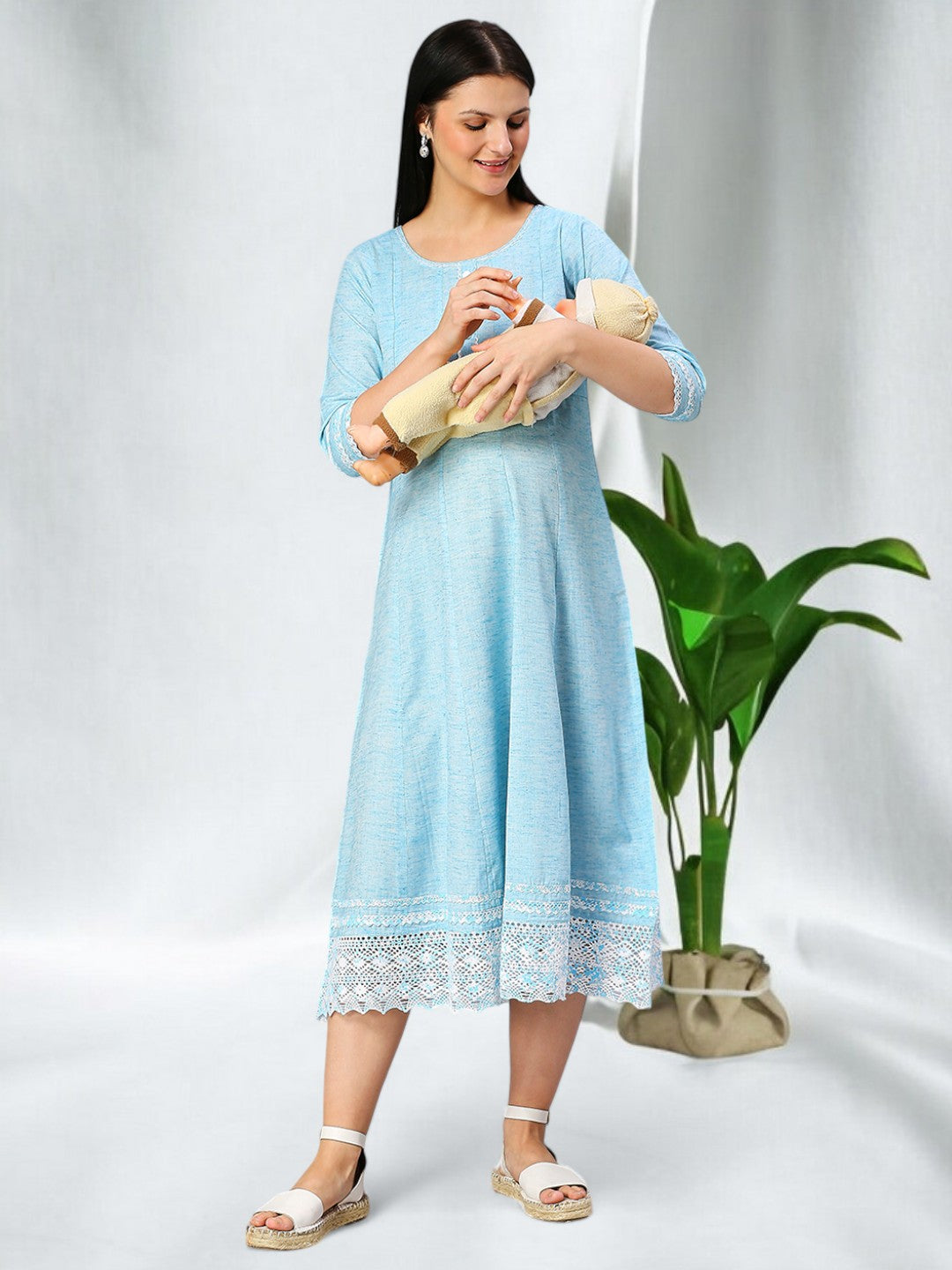 FASHIONABLE NURSING ANARKALI KURTA FOR MOTHER