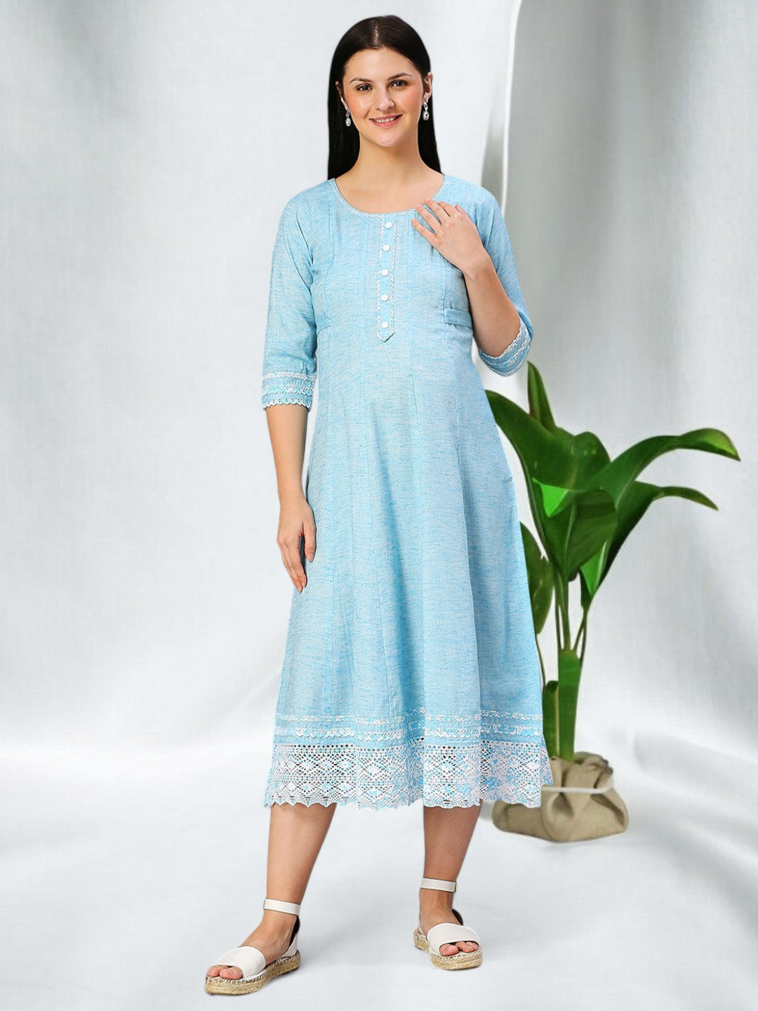 FASHIONABLE NURSING ANARKALI KURTA FOR MOTHER