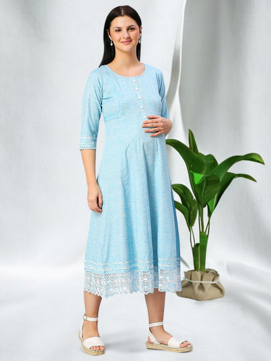 FASHIONABLE NURSING ANARKALI KURTA FOR MOTHER