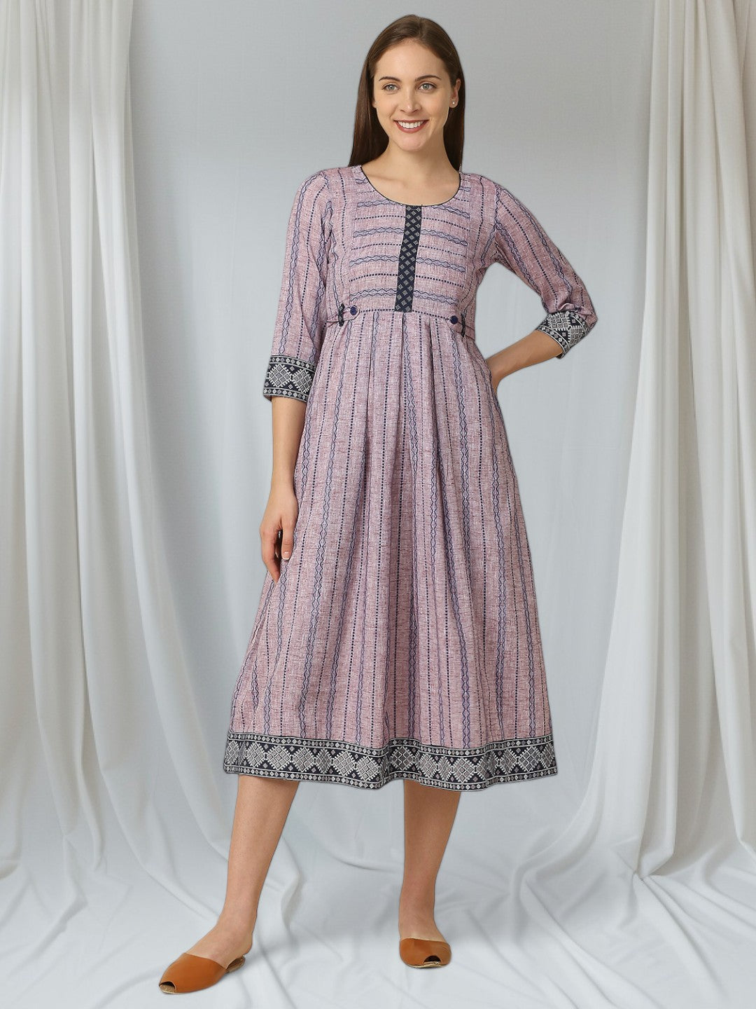 FASHION-FORWARD NURSING FLARED KURTA FOR MOTHER