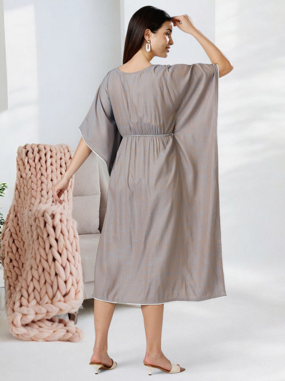 STYLISH MATERNITY KAFTAN FOR WOMEN WITH ZIPPERS