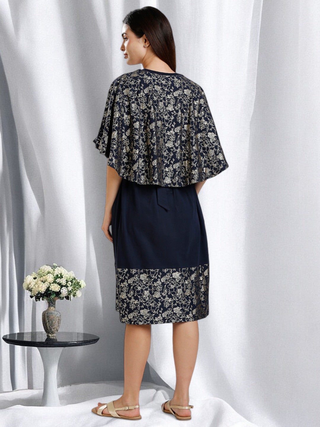 ON-TREND MATERNITY CAPE DRESS FOR WOMEN