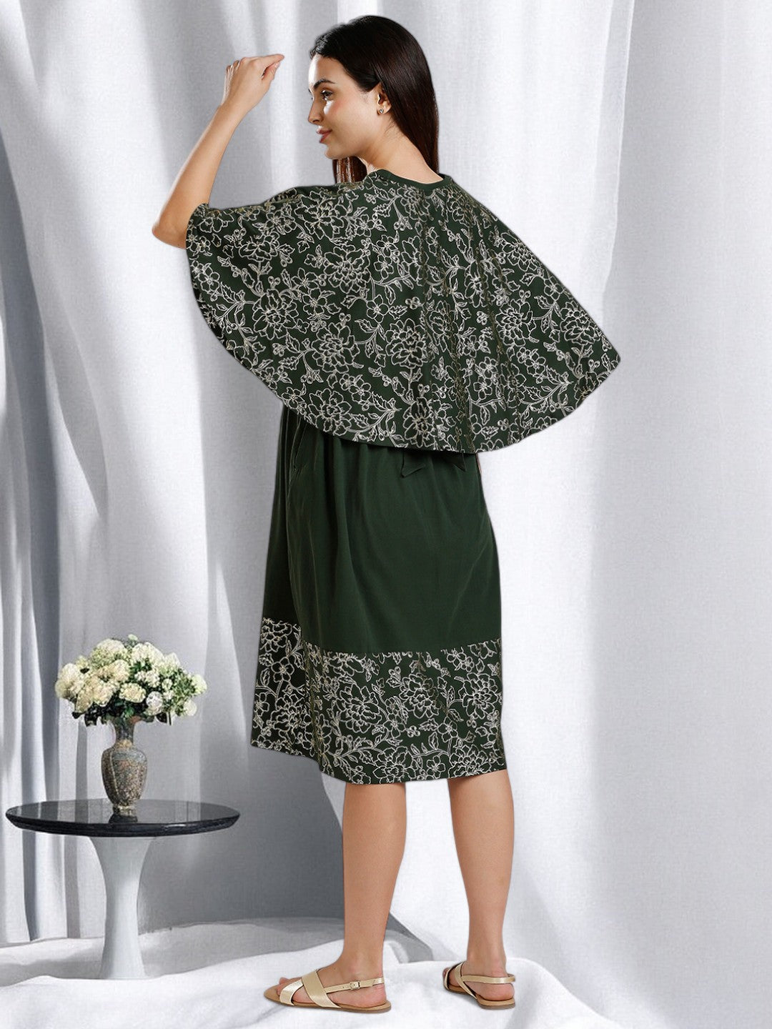 ON-TREND PREGNANCY CAPE DRESS FOR WOMEN