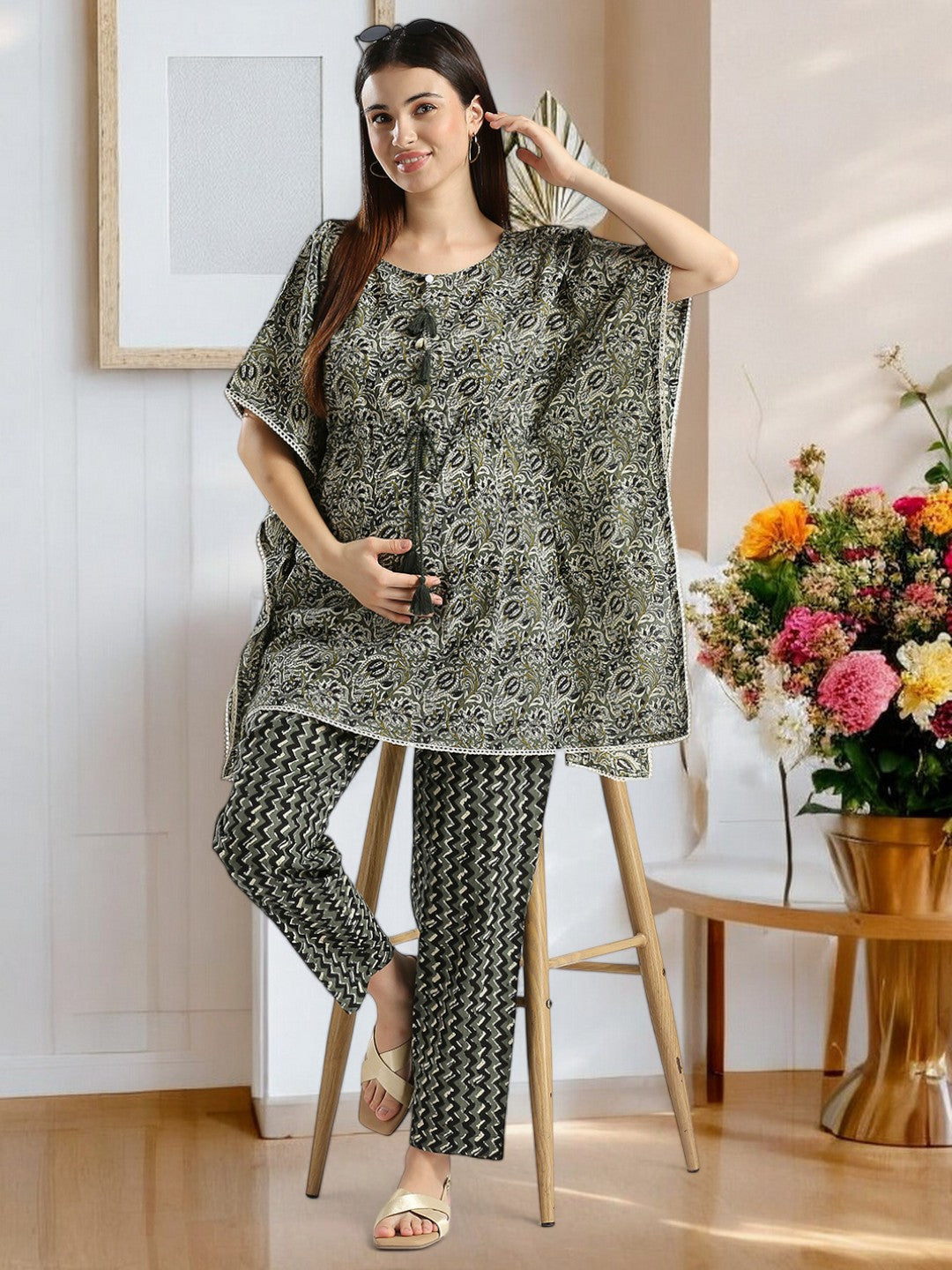 STYLISH MATERNITY KAFTAN PANT SET FOR WOMEN