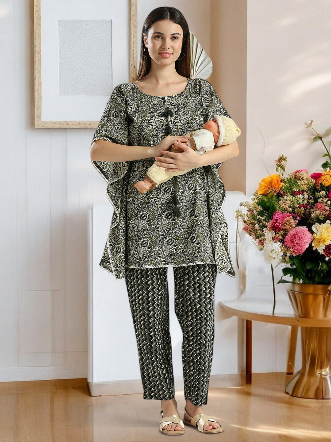 STYLISH MATERNITY KAFTAN PANT SET FOR WOMEN