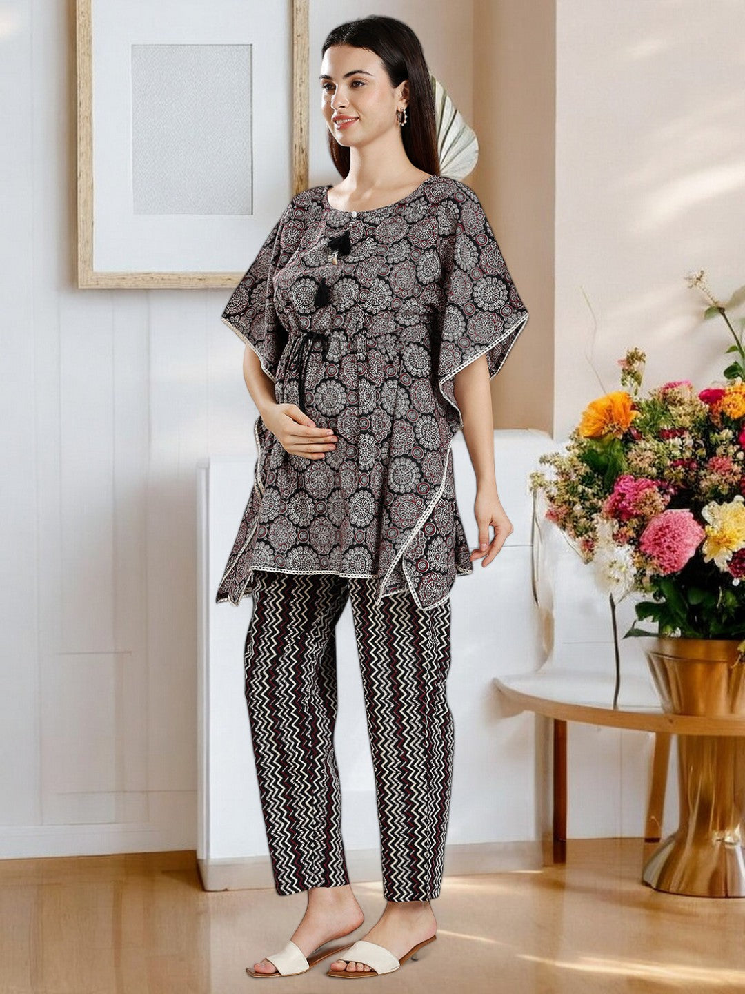 STYLISH NURSING KAFTAN PANT SET FOR WOMEN