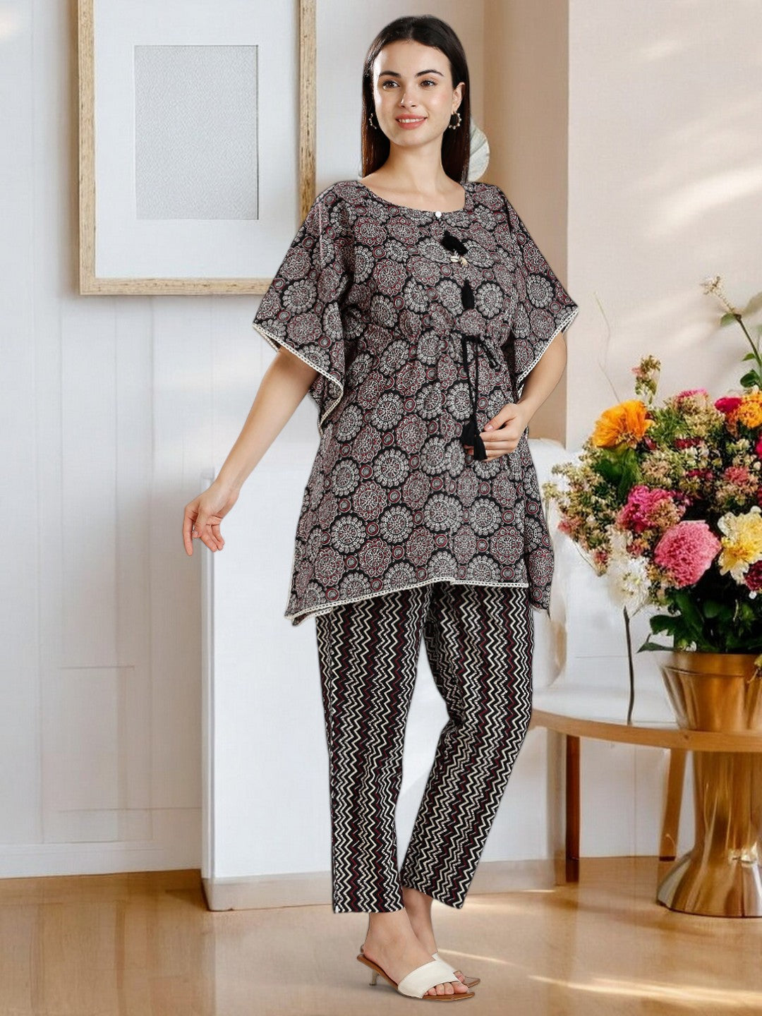 STYLISH NURSING KAFTAN PANT SET FOR WOMEN