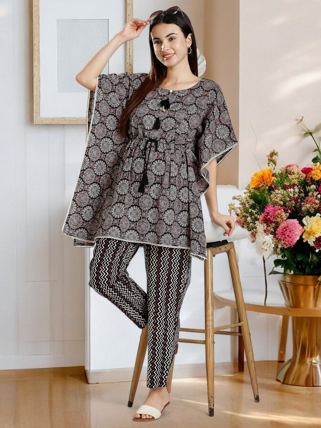 STYLISH NURSING KAFTAN PANT SET FOR WOMEN