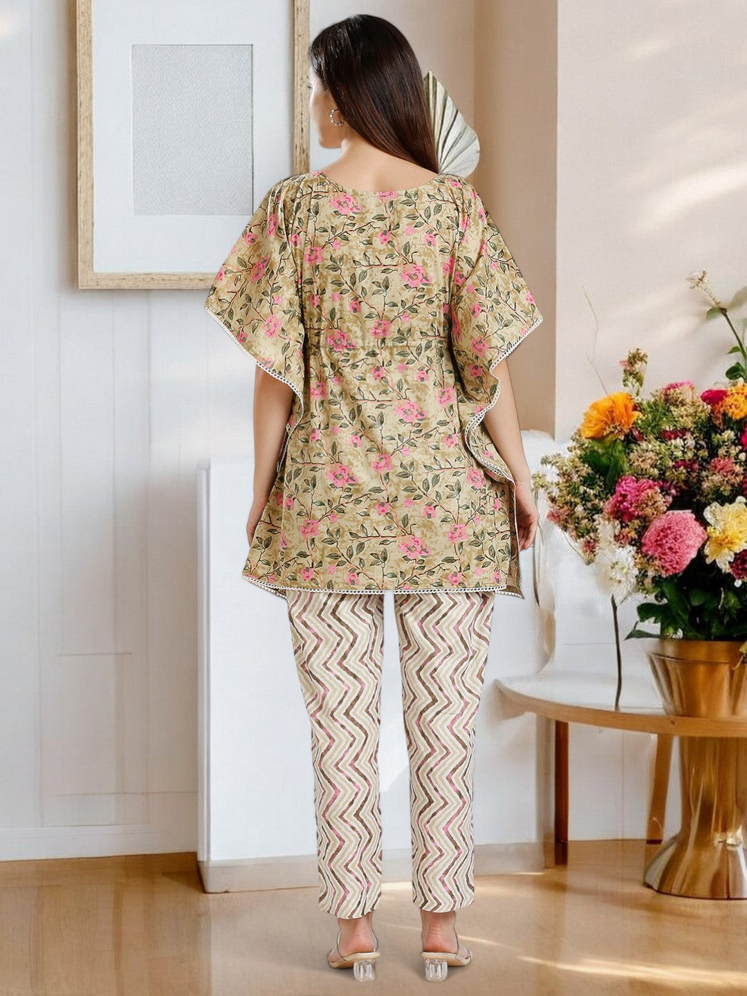 STYLISH FEEDING KAFTAN PANT SET FOR WOMEN