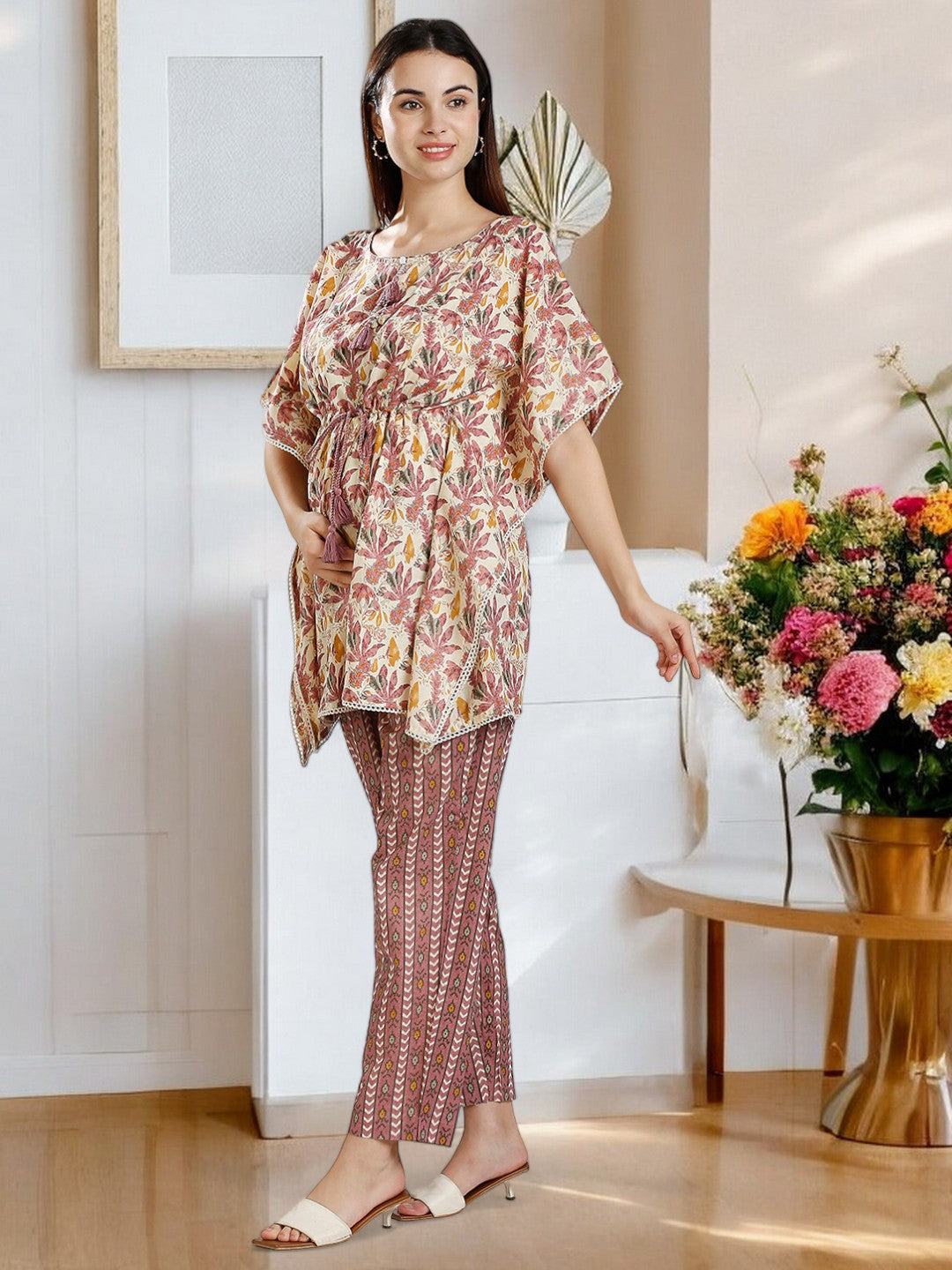 STYLISH PREGNANCY KAFTAN PANT SET FOR WOMEN