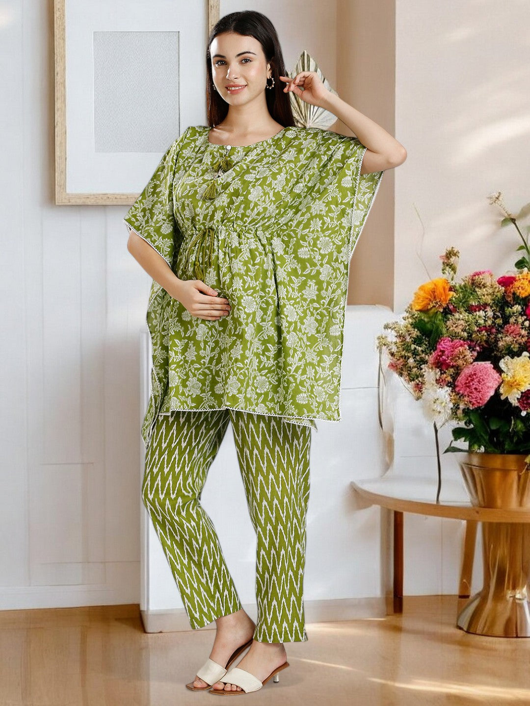 STYLISH MATERNITY KAFTAN PANT SET FOR MOTHER