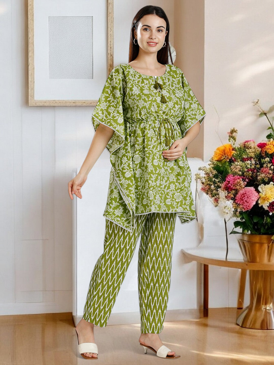 STYLISH MATERNITY KAFTAN PANT SET FOR MOTHER