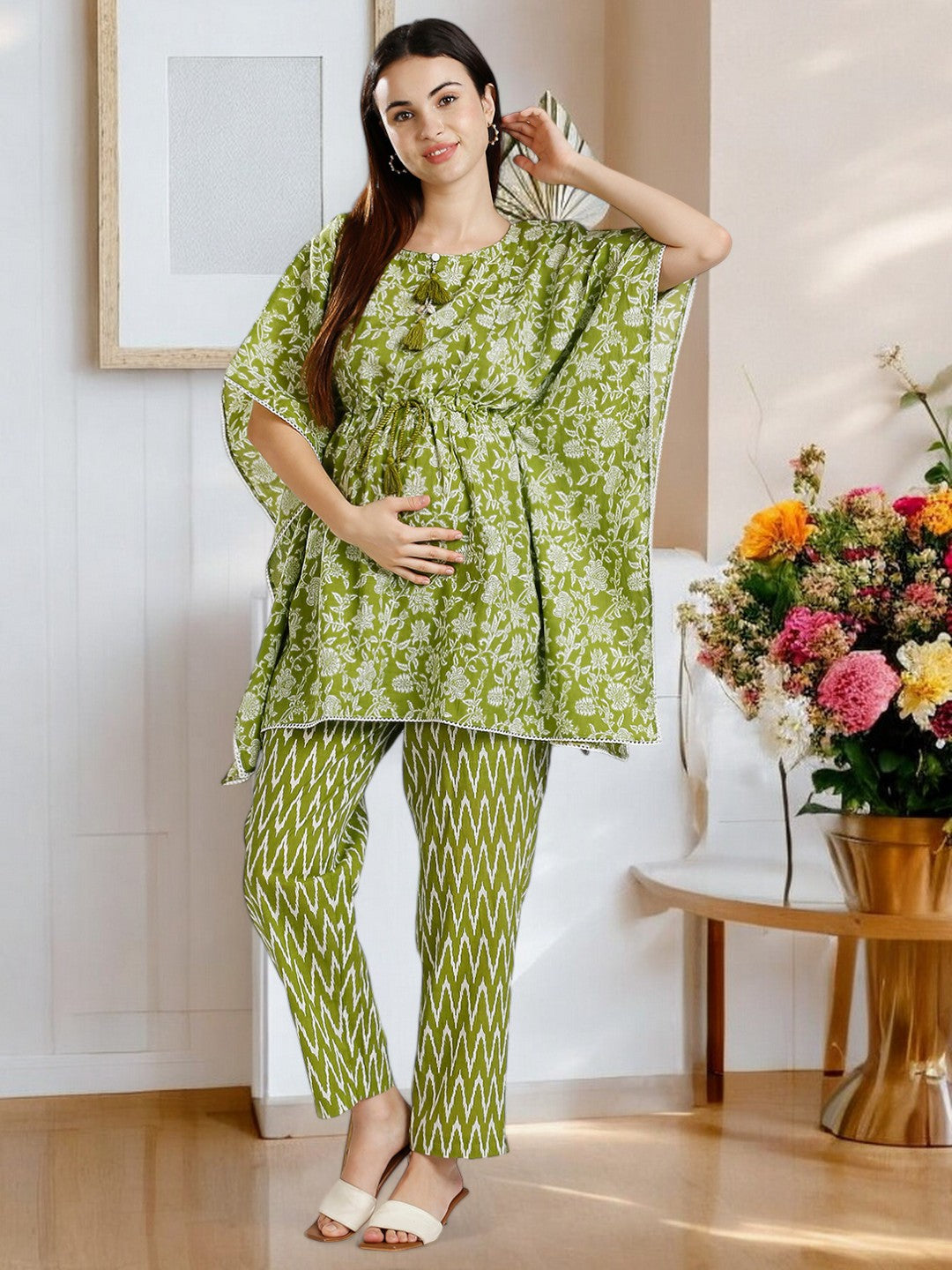 STYLISH MATERNITY KAFTAN PANT SET FOR MOTHER