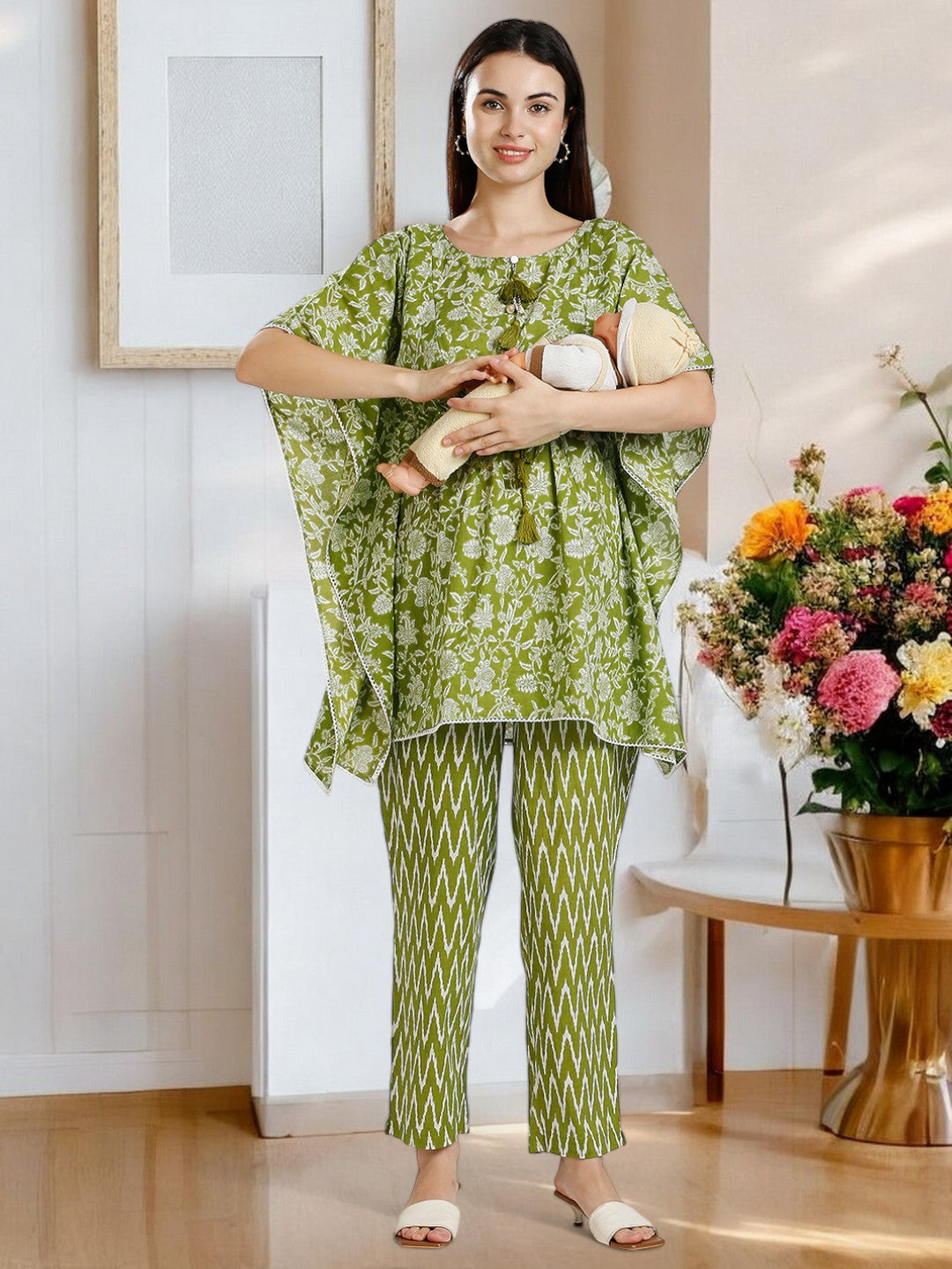 STYLISH MATERNITY KAFTAN PANT SET FOR MOTHER