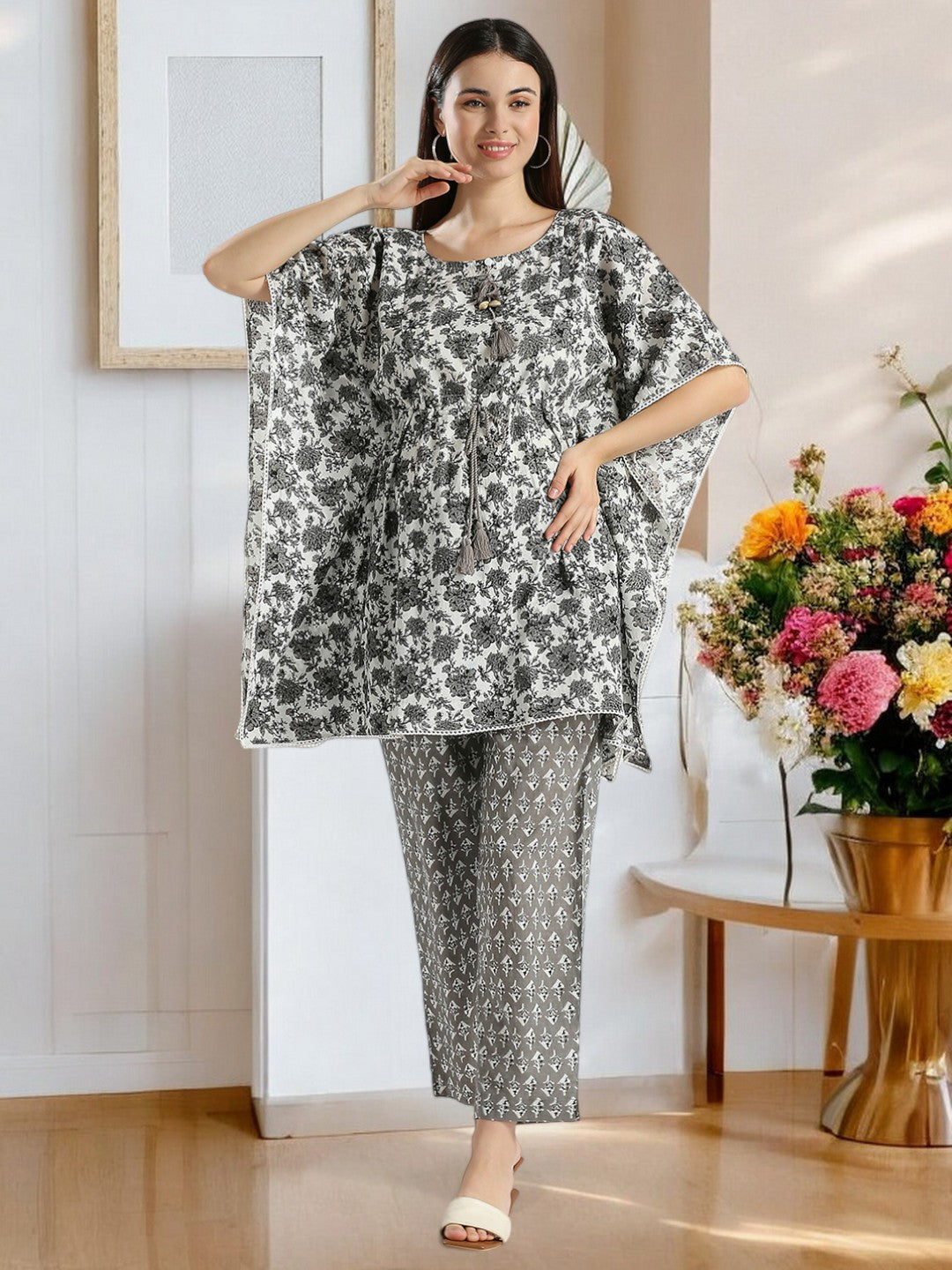 STYLISH FEEDING KAFTAN PANT SET FOR MOTHER