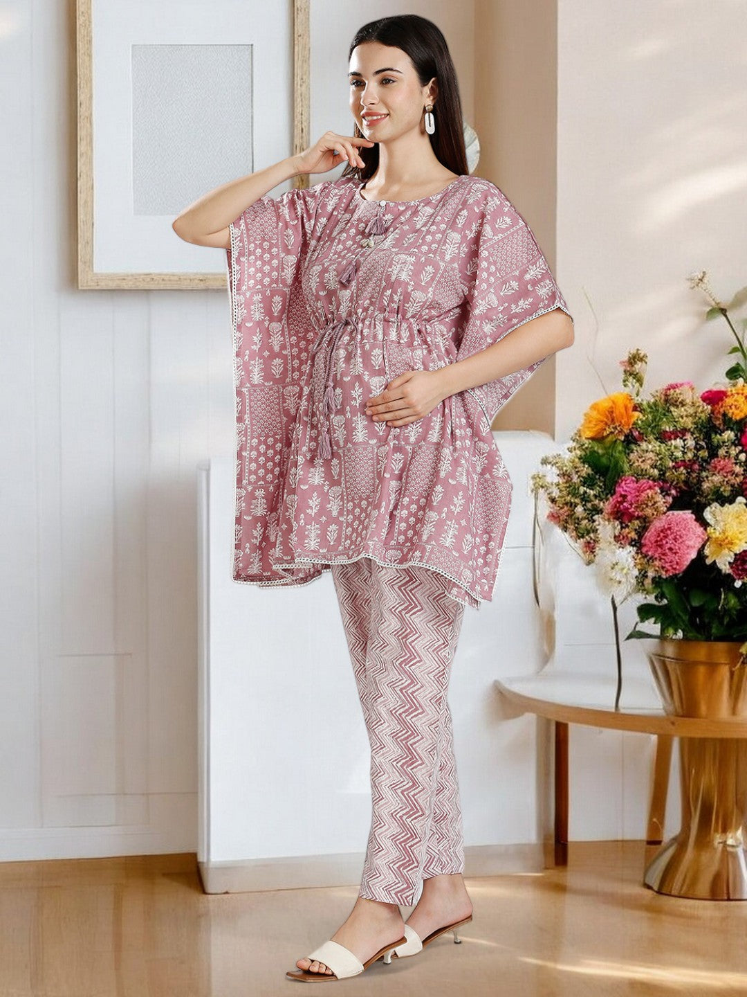 STYLISH NURSING KAFTAN PANT SET FOR MOTHER