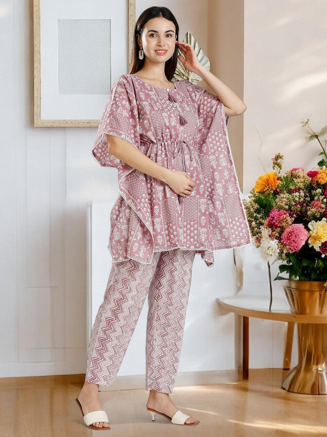 STYLISH NURSING KAFTAN PANT SET FOR MOTHER