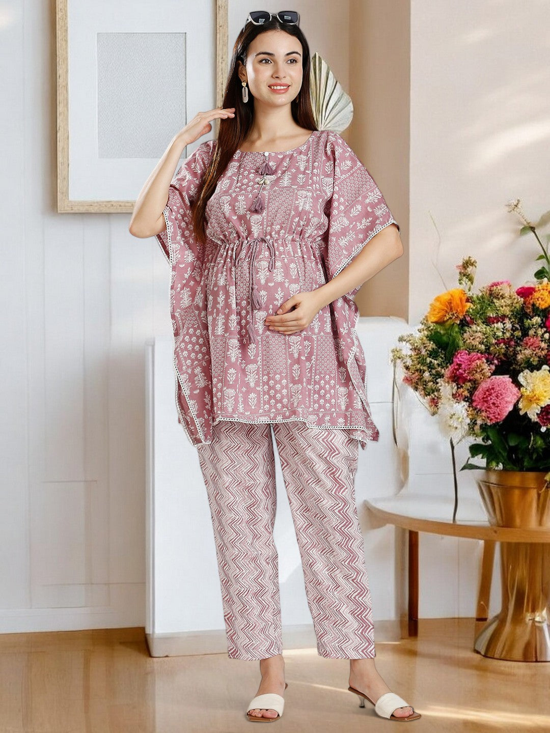 STYLISH NURSING KAFTAN PANT SET FOR MOTHER