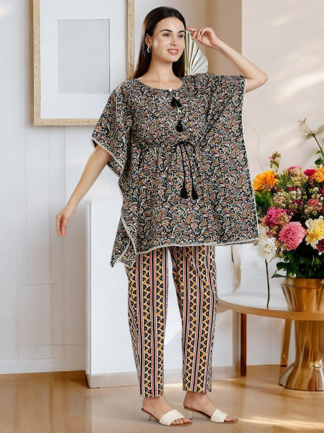 TRENDY NURSING KAFTAN PANT SET FOR WOMEN