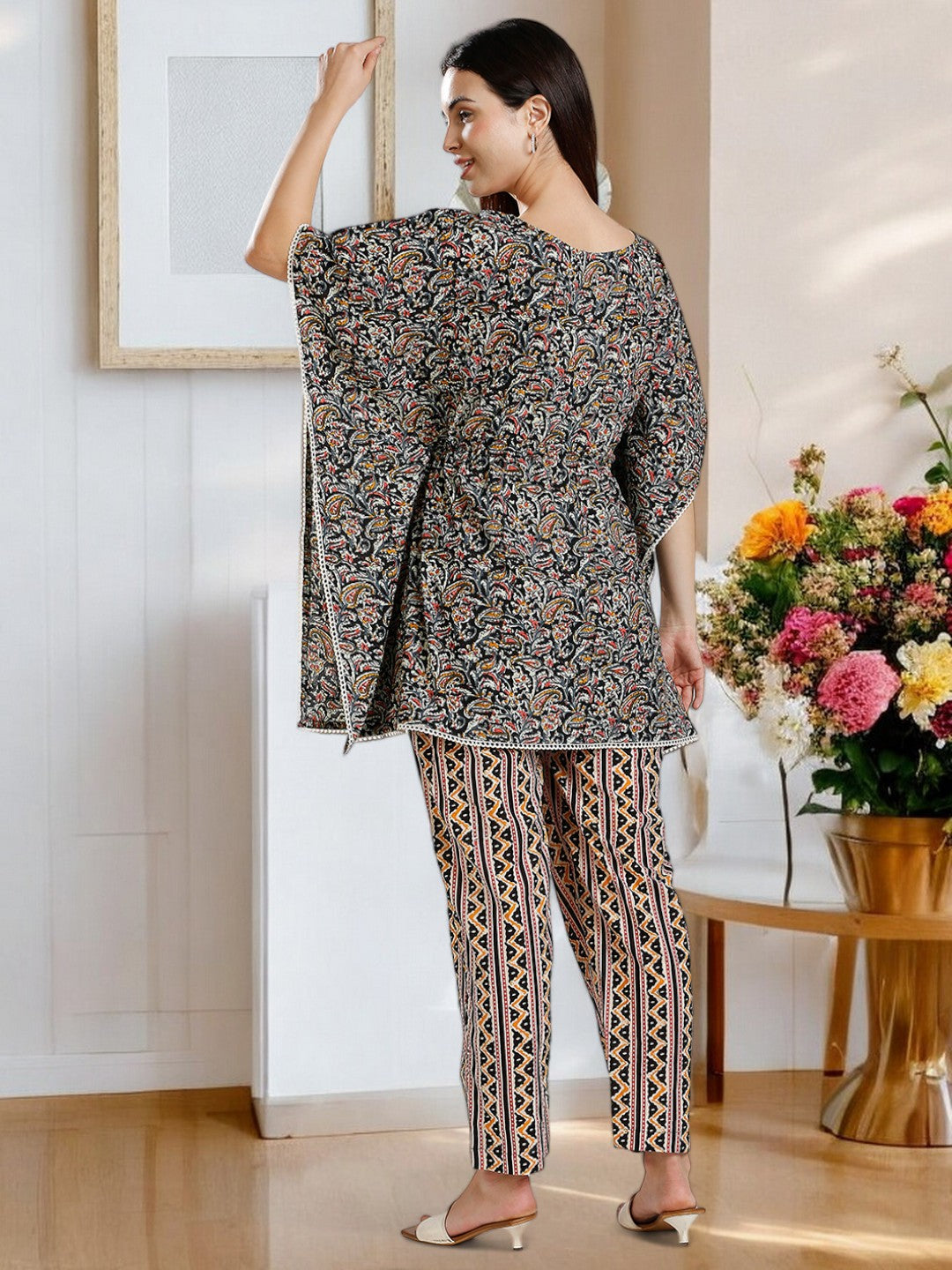 TRENDY NURSING KAFTAN PANT SET FOR WOMEN