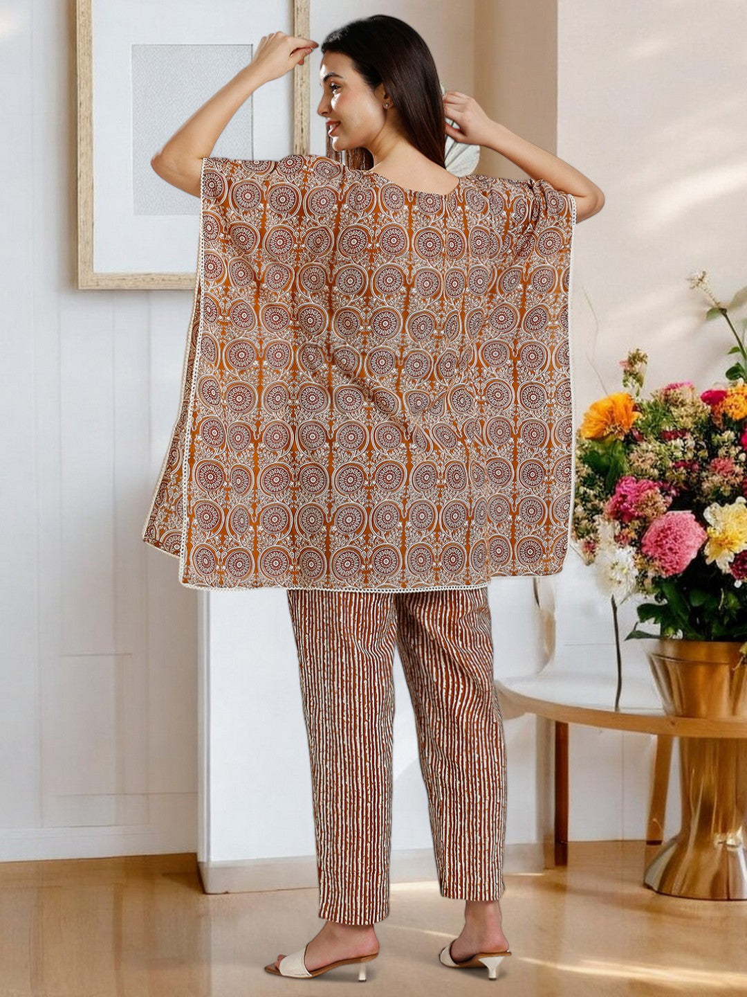 TRENDY FEEDING KAFTAN PANT SET FOR WOMEN