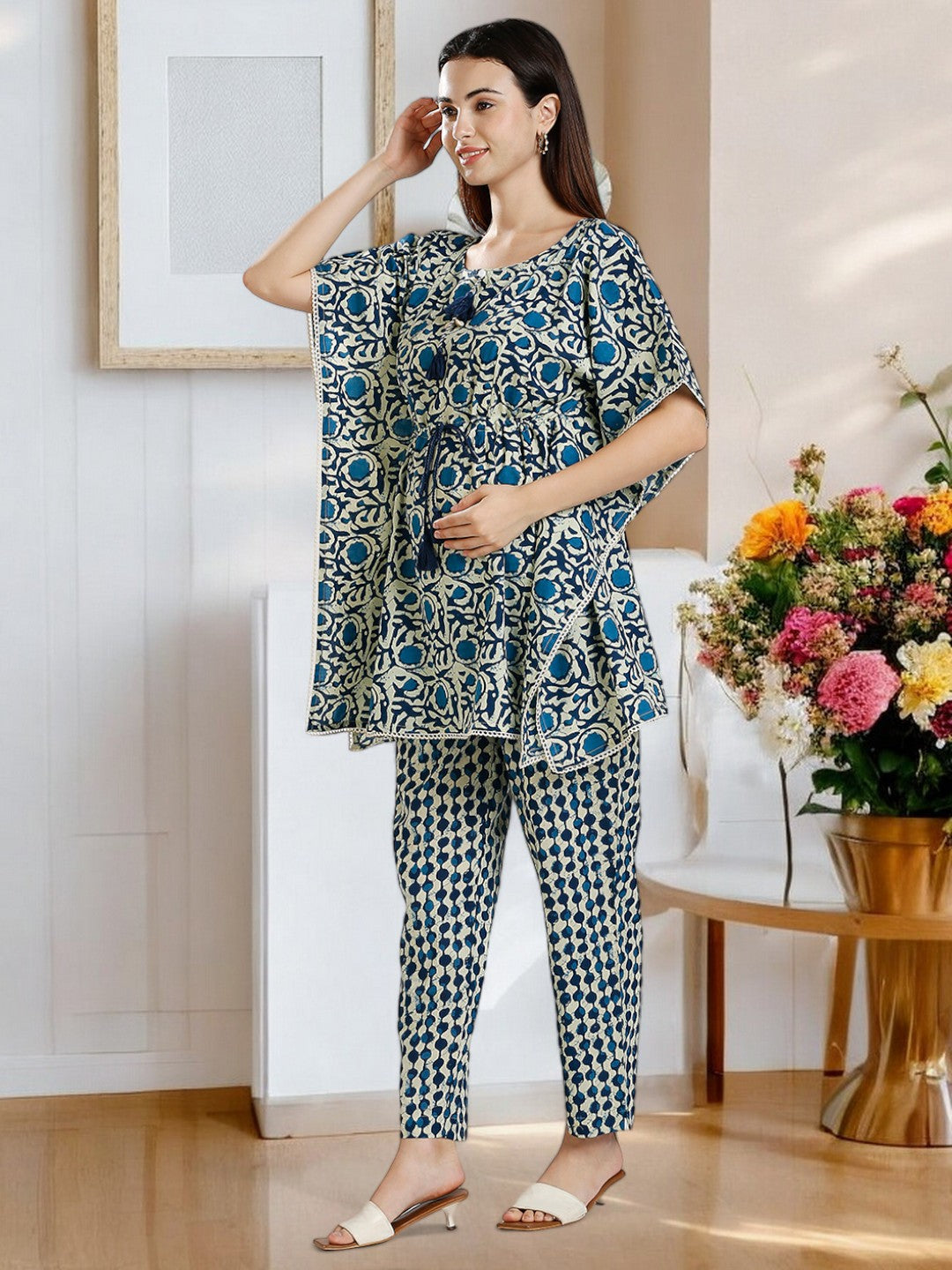 TRENDY PREGNANCY KAFTAN PANT SET FOR WOMEN