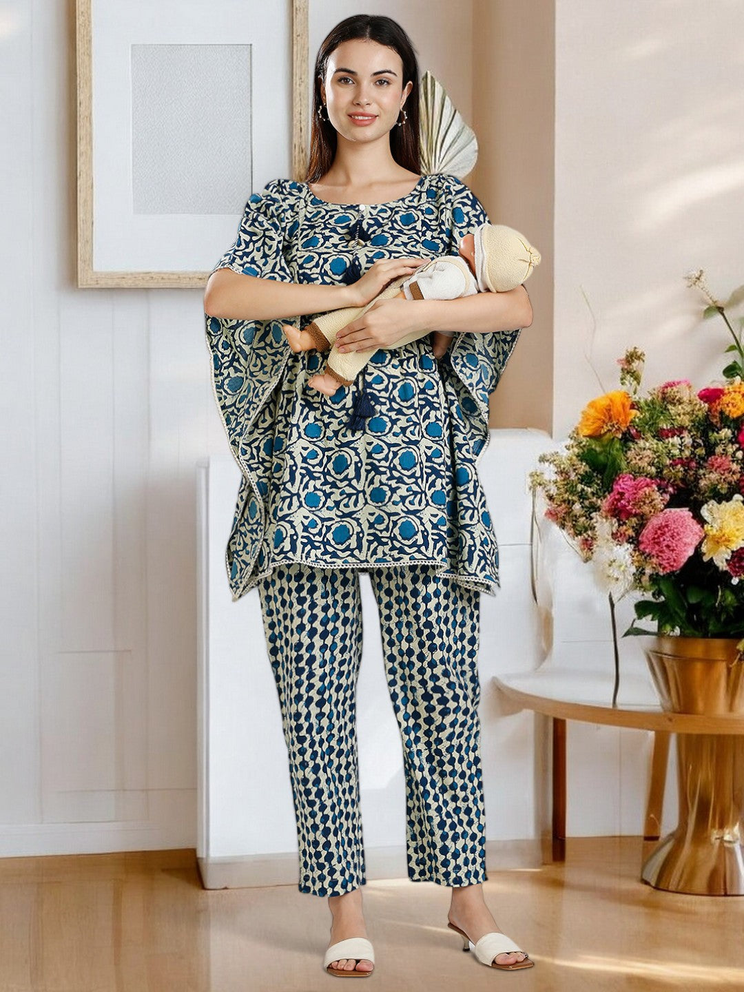 TRENDY PREGNANCY KAFTAN PANT SET FOR WOMEN