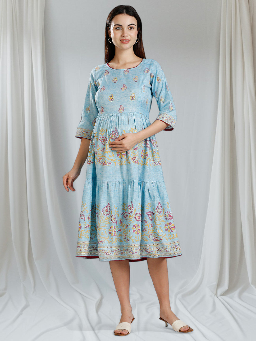 COZY MATERNITY FLARED KURTA FOR WOMEN