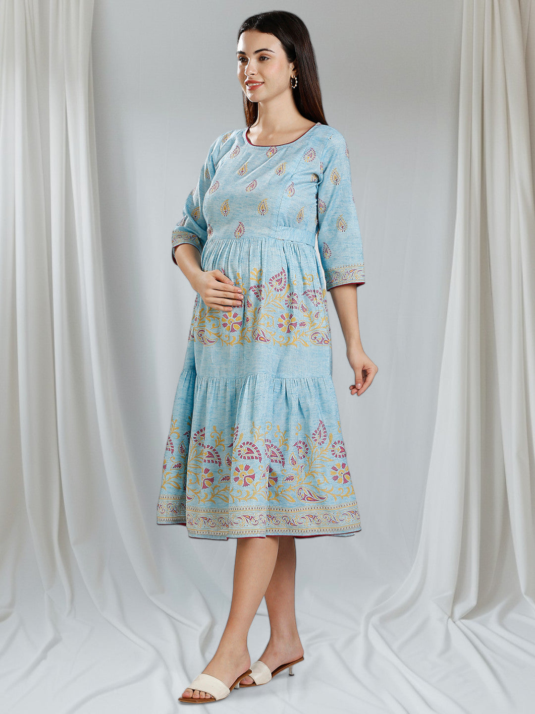 COZY MATERNITY FLARED KURTA FOR WOMEN