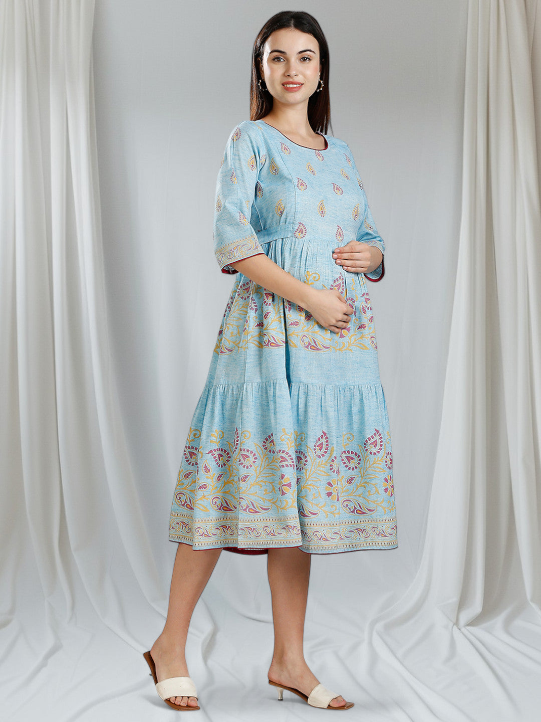 COZY MATERNITY FLARED KURTA FOR WOMEN