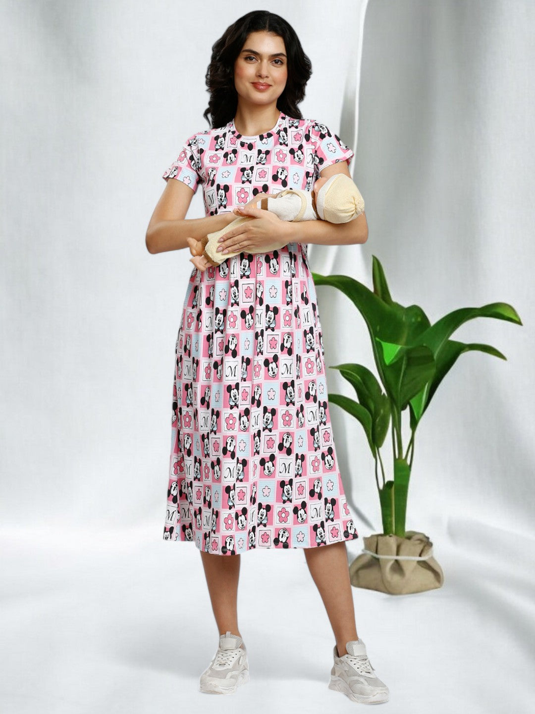 SOPHISTICATED NURSING ZIPLESS GOWN FOR WOMEN