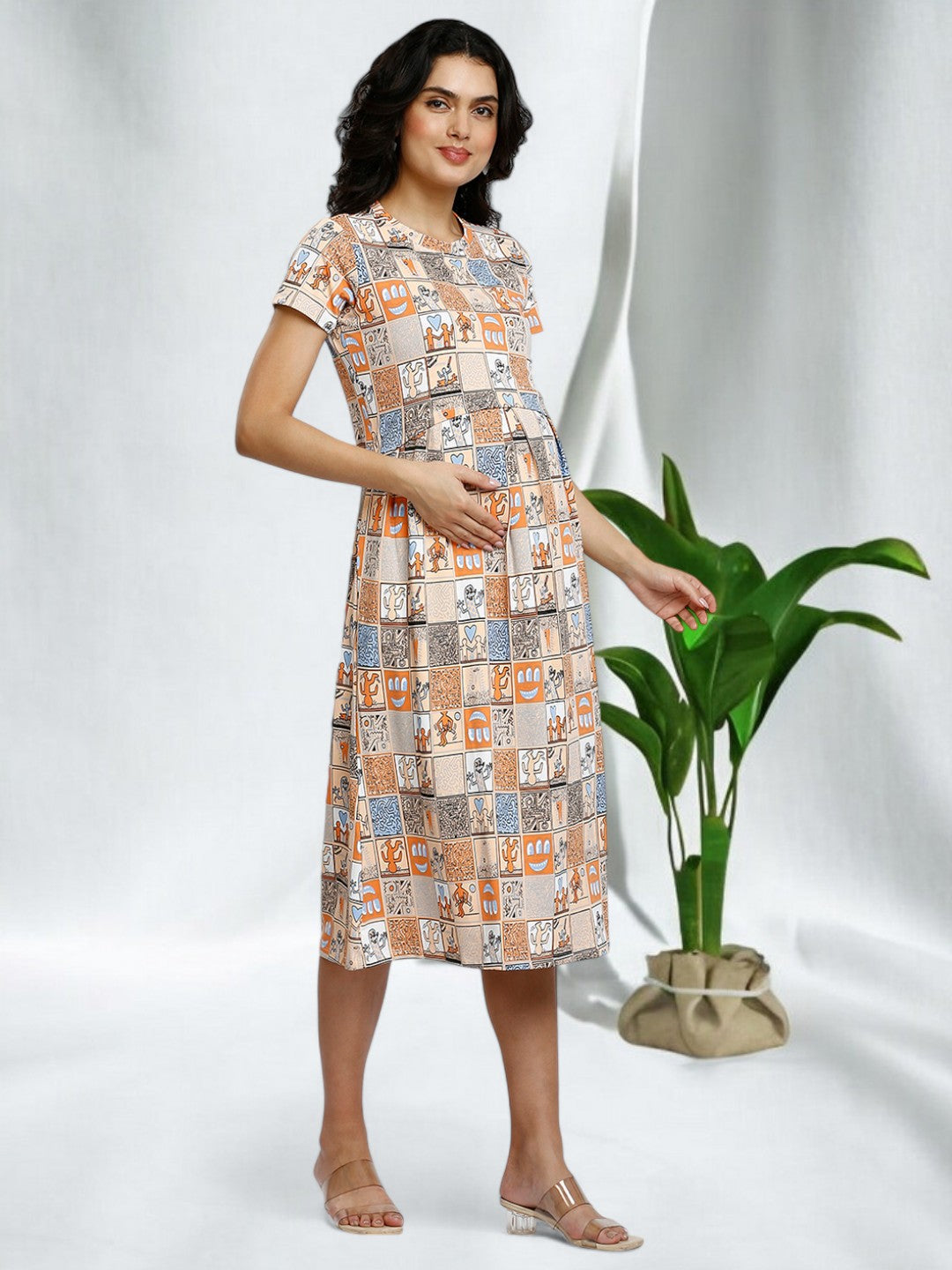 SOPHISTICATED PREGNANCY ZIPLESS GOWN FOR WOMEN