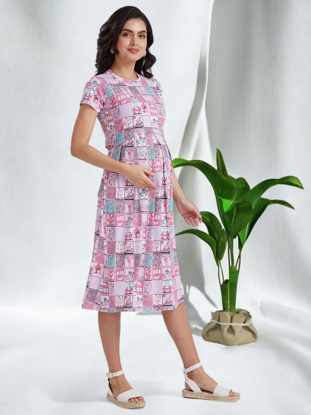 SOPHISTICATED MATERNITY ZIPLESS GOWN FOR MOTHER