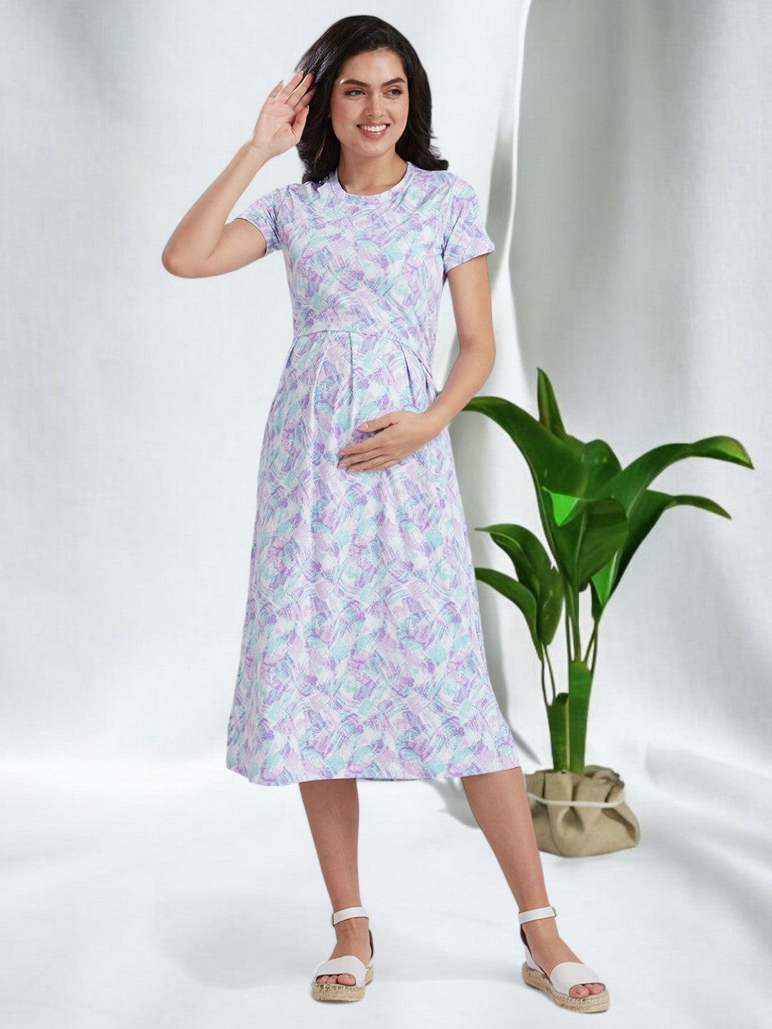 SOPHISTICATED NURSING ZIPLESS GOWN FOR MOTHER