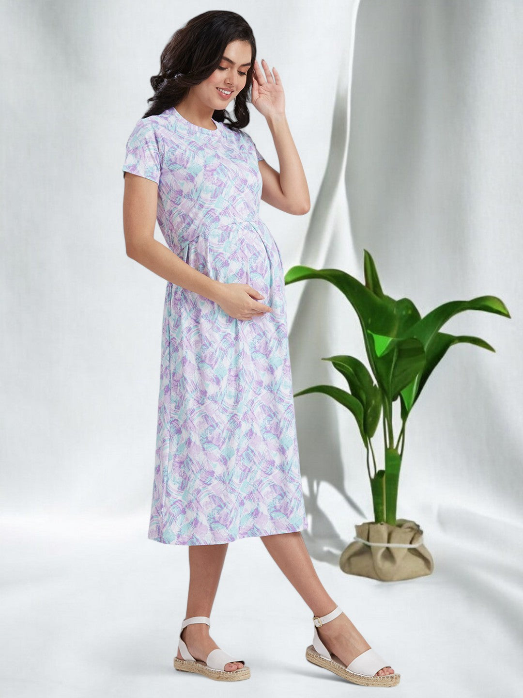 SOPHISTICATED NURSING ZIPLESS GOWN FOR MOTHER