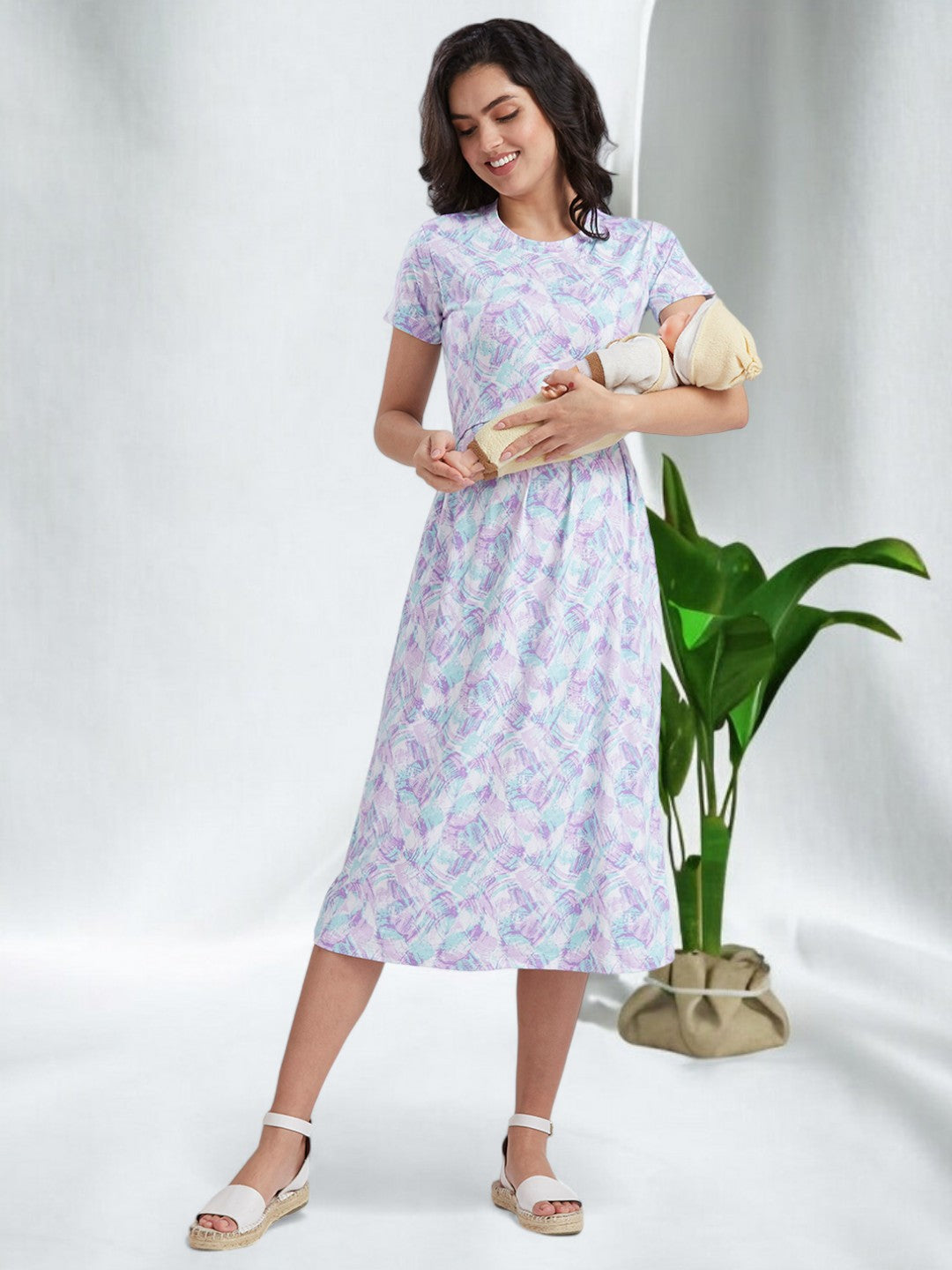 SOPHISTICATED NURSING ZIPLESS GOWN FOR MOTHER