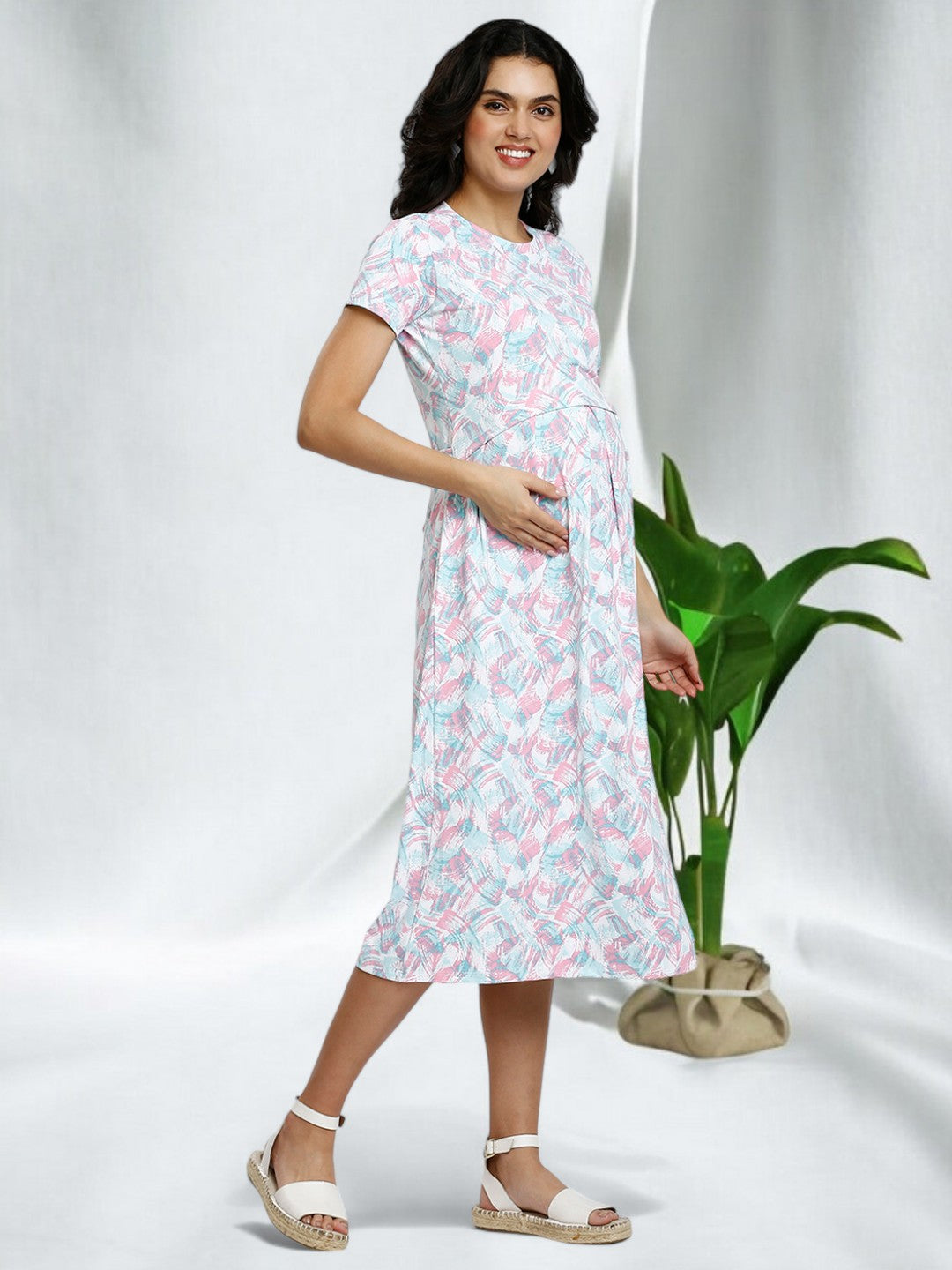 SOPHISTICATED FEEDING ZIPLESS DRESS FOR MOTHER