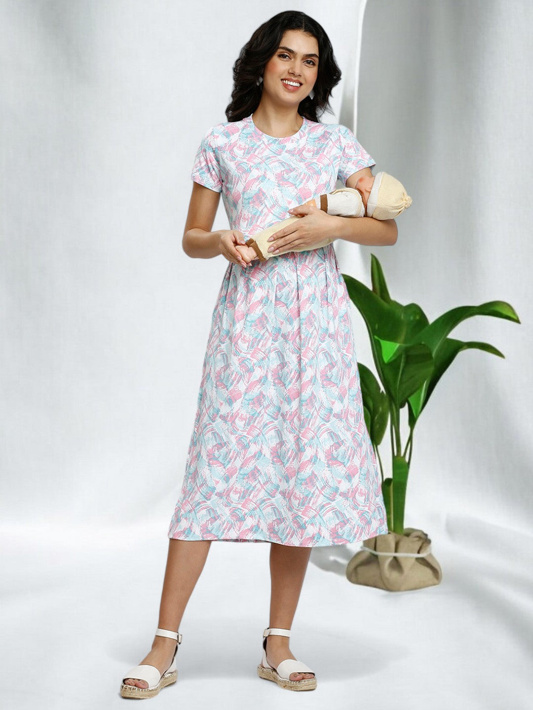 SOPHISTICATED FEEDING ZIPLESS DRESS FOR MOTHER