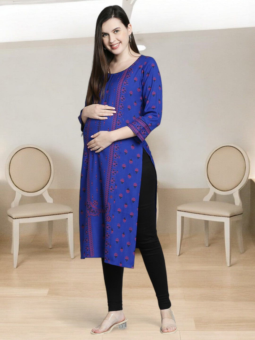 COMFORTABLE STRAIGHT FEEDING KURTA FOR MOTHER