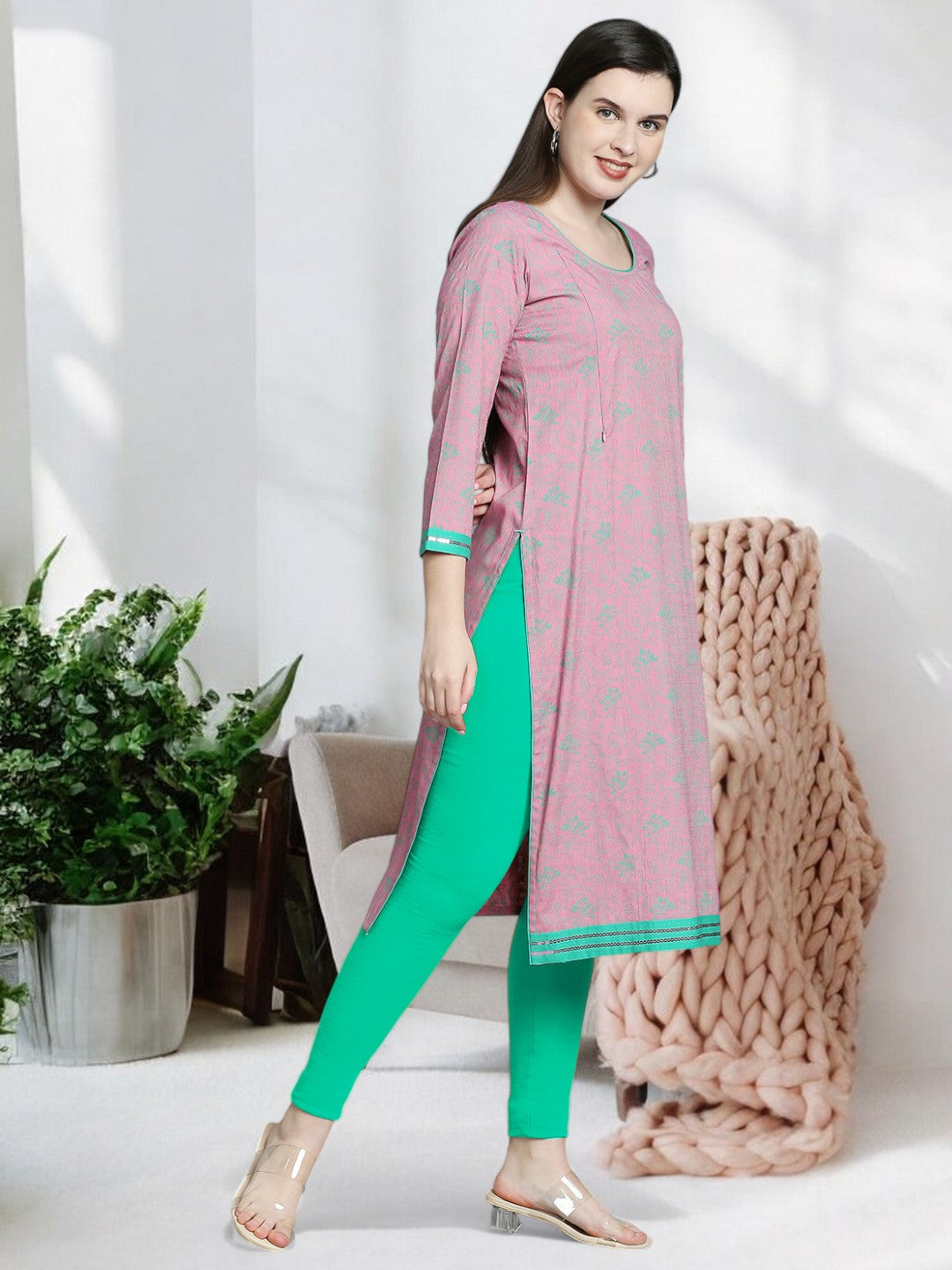 WOMEN'S SOPHISTICATED STRAIGHT PREGNANCY KURTA