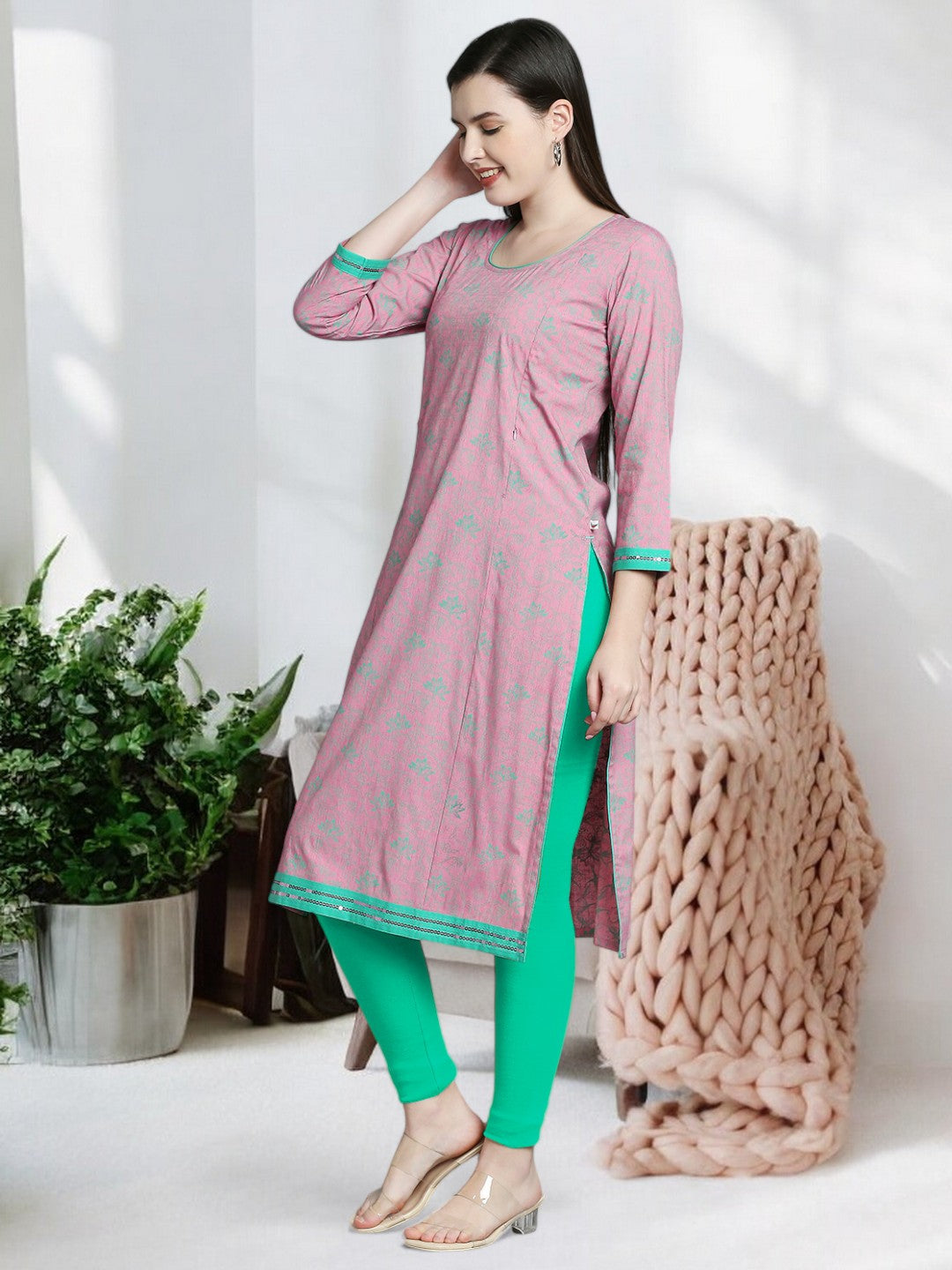 WOMEN'S SOPHISTICATED STRAIGHT PREGNANCY KURTA