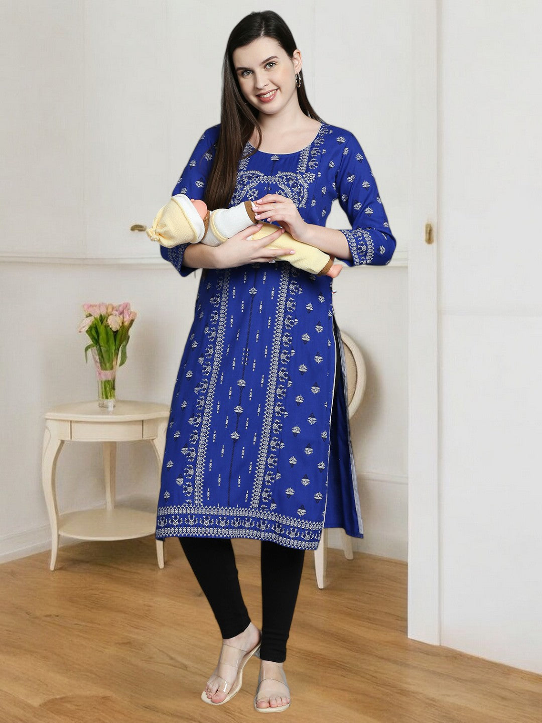 COZY STRAIGHT PREGNANCY KURTA FOR WOMEN