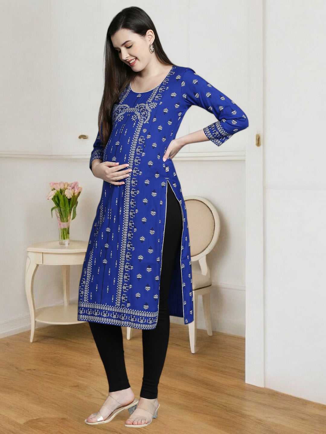 COZY STRAIGHT PREGNANCY KURTA FOR WOMEN