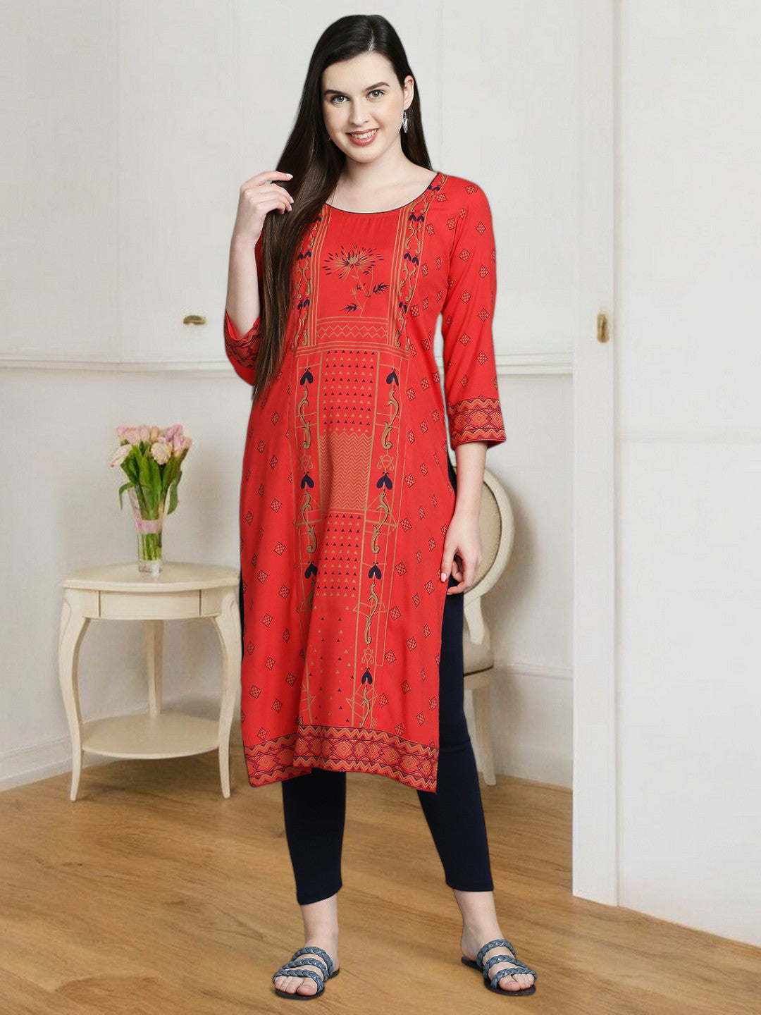 COZY STRAIGHT NURSING KURTA FOR MOTHER