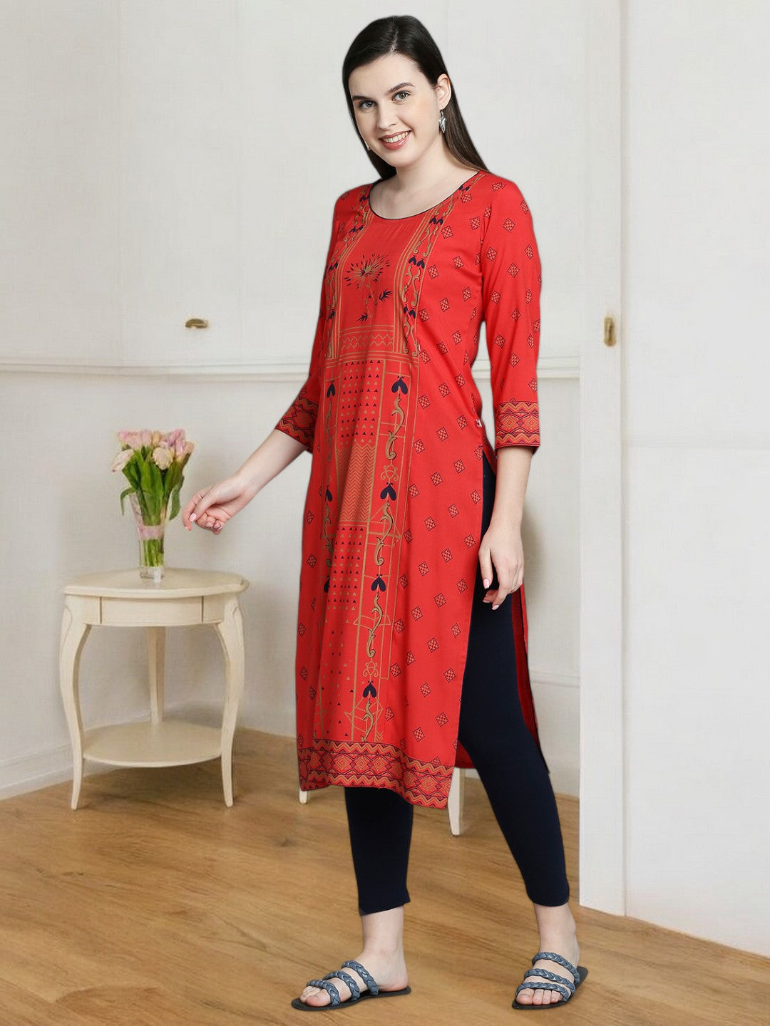 COZY STRAIGHT NURSING KURTA FOR MOTHER