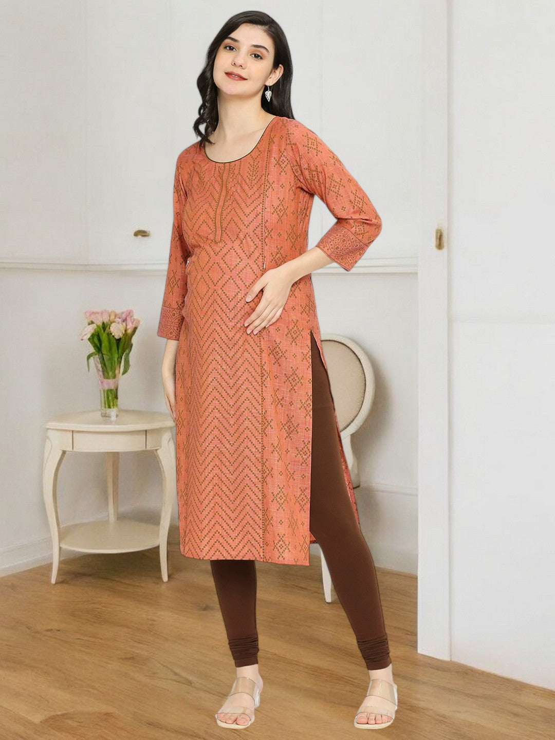 VERSATILE STRAIGHT NURSING KURTA FOR MOTHER