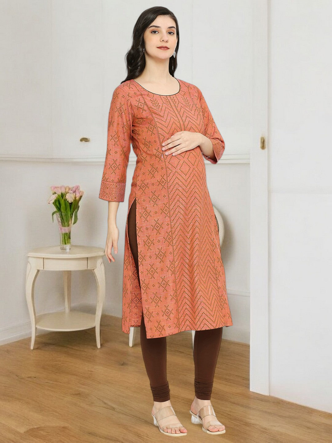 VERSATILE STRAIGHT NURSING KURTA FOR MOTHER