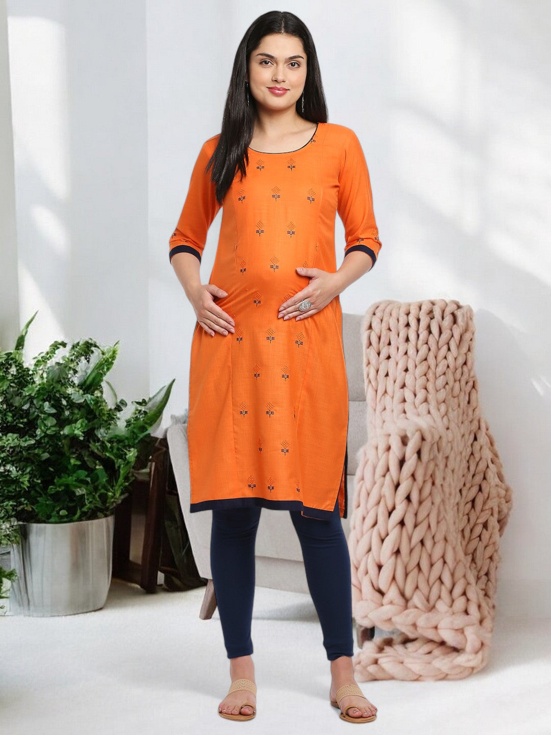 SOPHISTICATED STRAIGHT MATERNITY KURTA FOR WOMEN